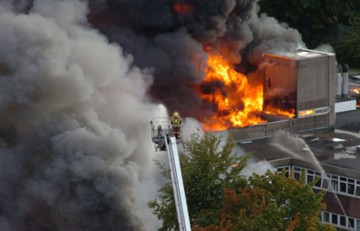 arvind's school burning down